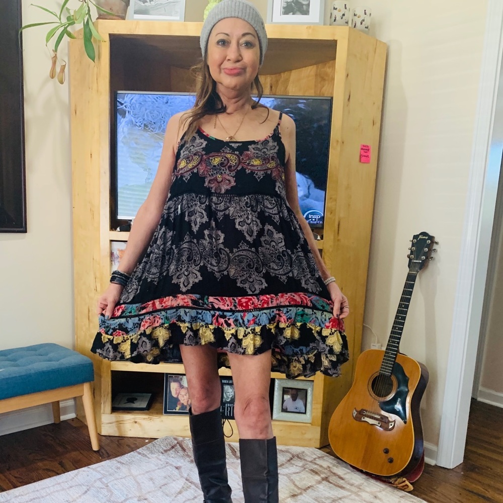 Unome BOHO Slip DRESS L